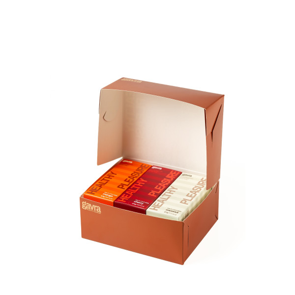 Assortment of bars in chocolate, 9 pcs