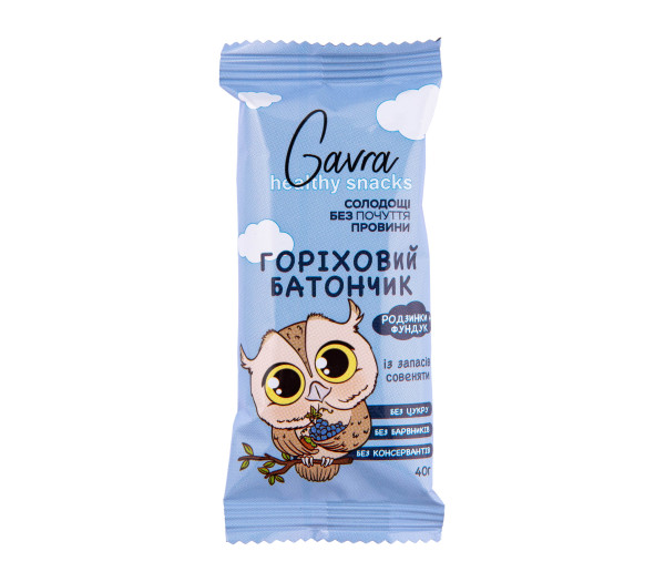 Дитячий батончик родзинки+фундук, 40 г