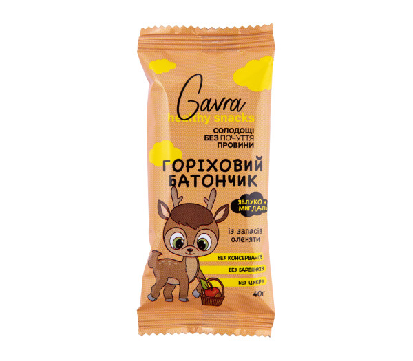 Дитячий батончик яблуко+мигдаль, 40 г