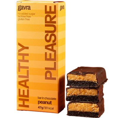 Peanut bar in chocolate