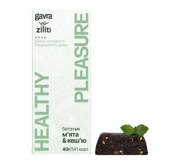 Мʼята & кешʼю батончик, 40 г