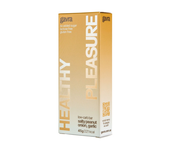 Низьковуглеводний солений батончик арахісовий, 45 г