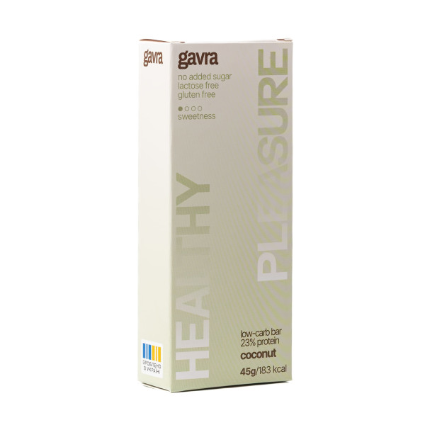 Низьковуглеводний батончик кокосовий, 45 г Низьковуглеводний батончик кокосовий, 45 г
